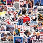 50pcs Trump Stickers 2024 Trump Decals for Water Bottle, Laptop, Bumper, Helmet, Phone, MAGA Stickers