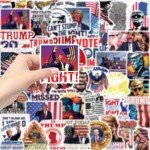50pcs Trump Stickers 2024 Trump Decals for Water Bottle, Laptop, Bumper, Helmet, Phone, MAGA Stickers
