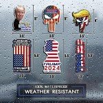 Trump 2024 Sticker (12 Pack), Trump Stickers and Decals, Trump 2024 Bumper Sticker for Car, Truck, House, Windows, Laptop, Trump American Flag Vinyl Stickers, Great Gift for Any Patriot