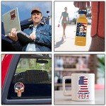 Trump 2024 Sticker (12 Pack), Trump Stickers and Decals, Trump 2024 Bumper Sticker for Car, Truck, House, Windows, Laptop, Trump American Flag Vinyl Stickers, Great Gift for Any Patriot