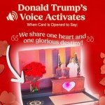 OUR FRIENDLY FOREST Donald Pop Up Valentine Card with Light & Sound - Presidential Theme Valentine Message with Authentic Voice Recording, Perfect for Couples