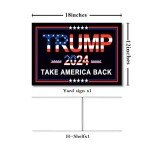 Oligei Trump Yard Signs, Trump 2024 Yard Sign 18" X 12", Trump Yard Signs 2024 Double Sided Fade Resistant, Take America Back Trump Signs for Yard Heavy Duty Metal H-Frames