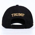 Trump 2024 45-47 MAGA Trucker Hat Make America Great Again Slogan with USA Flag Adjustable Baseball Cap Mesh Snap (US, Alpha, One Size, Dark Golden MAGA Hat)