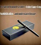 TAUXBLO Trump Pen 2024 Trump Merchandise Black Lacquer Rollerball Pen Stunning Luxury Pen With 24k Gold Finish Fancy Pens Executive Office Writing Pens