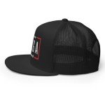 RIVEMUG ST MAGA Make America Great Again Flat Bill Embroidered Trucker Hat High Crown Adjustable Cap Black