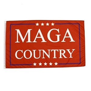 Treasure Gurus Red MAGA Country Flag President Donald Trump Make America Great Again Yard Banner