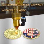 Trump Vance 2024 Challenge Coin, 47th Presidential Commemorative Gold Plated Challenge Coin, Show Your Pride and Support for The Donald Trump's Presidency