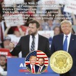 Trump Vance 2024 Challenge Coin, 47th Presidential Commemorative Gold Plated Challenge Coin, Show Your Pride and Support for The Donald Trump's Presidency