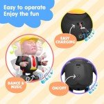 TOYTANLIFE Trump Toys Rechargeable Dancing Robot Kids Toys, Prank Toys & Games, Xmas Birthday Gifts, Toys for Boys & Girls Ages 3 to Up (Black)