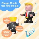 TOYTANLIFE Trump Toys Rechargeable Dancing Robot Kids Toys, Prank Toys & Games, Xmas Birthday Gifts, Toys for Boys & Girls Ages 3 to Up (Black)