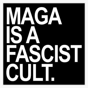 Magnet MAGA is A Fascist Cult Magnet Vinyl Decal Sticker 5"
