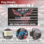 Trump Vance Flag 3x5 Outdoor 45th 47th President Flag 150D Premium Polyester We Took america Back Flag with Brass Grommets for Outdoor Indoor Room Wall