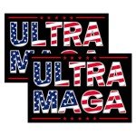 2 Pack Ultra MAGA Bumper Stickers,FJB Trump 2024 Decal Bumper Suitcase Trucks Window Laptop Waterproof Decal Sticker 6x4 Inch