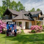 Double Sided Trump Shooting Survivor Garden Flag Fight Fight Fight Yard Flag 12x18In Trump Pennsylvania Rally Shot Assassination Never Surrender Patriotic Flag Outdoor Indoor