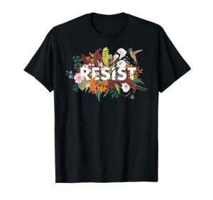 RESIST Floral Anti Trump Political Protest T-Shirt T-Shirt