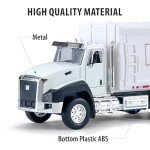 Yolscue President Donald Trump 2024 Truck Toys,Trump Garbage Truck,2024 Election Souvenirs,Garbage Truck 1:50 Scale Pull Back Metal Model Car Toys Gift for Trump Fans