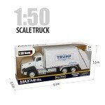 Yolscue President Donald Trump 2024 Truck Toys,Trump Garbage Truck,2024 Election Souvenirs,Garbage Truck 1:50 Scale Pull Back Metal Model Car Toys Gift for Trump Fans