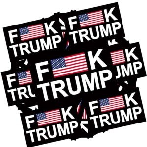 YINENA 100Pcs Fuck Trump Stickers Anti Trump Stickers Trump Funny Sticker Decal Campaign Logo Parody Sticker for Car Motorcycles Helmets Laptop Decor 2x3 Inch