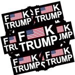 YINENA 100Pcs Fuck Trump Stickers Anti Trump Stickers Trump Funny Sticker Decal Campaign Logo Parody Sticker for Car Motorcycles Helmets Laptop Decor 2x3 Inch