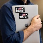 YINENA 100Pcs Fuck Trump Stickers Anti Trump Stickers Trump Funny Sticker Decal Campaign Logo Parody Sticker for Car Motorcycles Helmets Laptop Decor 2x3 Inch