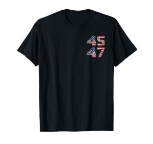 Jesus Is My Savior Trump Is My President American Flag T-Shirt