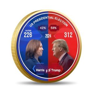Trump 2024 Limited Edition Gold Plated Coin Fight Coins Collectible Challenge Patriotic Trump Gift Save America Victory(Gold Plated)