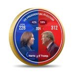 Trump 2024 Limited Edition Gold Plated Coin Fight Coins Collectible Challenge Patriotic Trump Gift Save America Victory(Gold Plated)