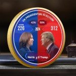 Trump 2024 Limited Edition Gold Plated Coin Fight Coins Collectible Challenge Patriotic Trump Gift Save America Victory(Gold Plated)