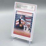 Trump Trading Card - Donald Trump Collectibles with Acrylic Base, Assasination Attempt, GEM Mint 10 Rated, 2024 MAGA Political Memorabilia Gifts (Card with Base)