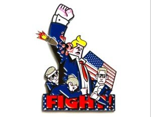 Movable Bullet Trump Assassination-Themed Metal Fridge Magnet - Unique Political Art Piece for Collectors, Home Decor, and Gifts