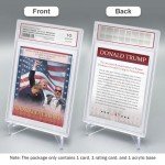 Trump Trading Card - Donald Trump Collectibles with Acrylic Base, Assasination Attempt, GEM Mint 10 Rated, 2024 MAGA Political Memorabilia Gifts (Card with Base)