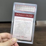Trump Trading Card - Donald Trump Collectibles with Acrylic Base, Assasination Attempt, GEM Mint 10 Rated, 2024 MAGA Political Memorabilia Gifts (Card with Base)