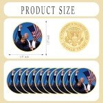 Donald Trump Assassinated Coins 2024 Shooting Collection Medal Trump Fighting for America Collectible Coin (10 Pieces Blue-Gold)