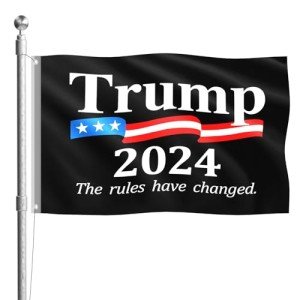Trump Won Flag Save America Trump 2024 Flag Trump Flag 3×5 ft President Donald Trump Flag 2024 Outdoor Double Sided Polyester with Copper Grommets Trump Flags 2025 Banner for Indoor Outdoor (Black)