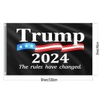 Trump Won Flag Save America Trump 2024 Flag Trump Flag 3×5 ft President Donald Trump Flag 2024 Outdoor Double Sided Polyester with Copper Grommets Trump Flags 2025 Banner for Indoor Outdoor (Black)