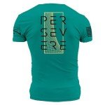 Grunt Style Never Quit Men's T-Shirt - (Heather Aqua, Medium)