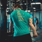 Grunt Style Never Quit Men's T-Shirt - (Heather Aqua, Medium)