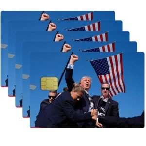 CAKEASY Trump Assassination Debit Card Sticker, Trump Shoting Credit Card Skin, Trump Fighting Credit Card Stickers, Trump 2024 Debit Card Skins, Credit Card Covers, Waterproof & Scratchproof