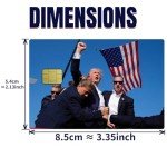 CAKEASY Trump Assassination Debit Card Sticker, Trump Shoting Credit Card Skin, Trump Fighting Credit Card Stickers, Trump 2024 Debit Card Skins, Credit Card Covers, Waterproof & Scratchproof