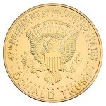 Donald Trump Gold Plated Coins 47th President of The USA 45-47 America Gold Coin President Eagle Seal Commemorative Gift Trump Collectibles (Trump Coin 45 47)