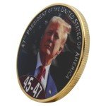 Donald Trump Gold Plated Coins 47th President of The USA 45-47 America Gold Coin President Eagle Seal Commemorative Gift Trump Collectibles (Trump Coin 45 47)