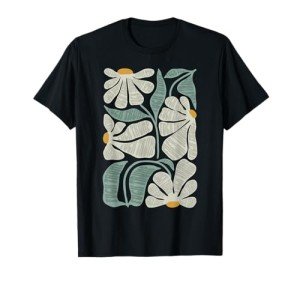 Subtle Boho Flowers Anti Trump Anti Maga Kamala Harris Voter T-Shirt