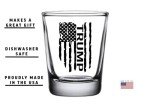 Rogue River Tactical Trump 2024 Shot Glass Gift For Republican or Conservative Presidential Election USA Flag