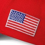 MAGA Hat Trump 2024,Embroidered Make America Great Again Donald Trump Slogan Hat and American Flag Adjustable Baseball Cap (MAGA and Flag Red)