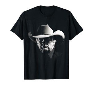 President Trump Head Cowboy USA 2024 Vote Election US MAGA T-Shirt