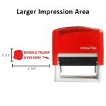 Donald Trump Lives Here Stamp Trump Merchandise Merch Gift Office Novelty Self Inking Stamp for Money