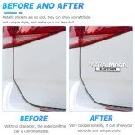 BELOMI Ultra MAGA Edition Car Emblems, 3D Letter Metal Vehicle Badge Embossed Stickers, Strong Adhesive Exterior Auto Body Decorative Decal Accessories, Universal for SUV, Truck, Sedan（Silver/Black）