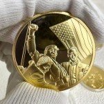 Trump 6 Pack Donald Trump Fighting for America Gold Coin Collectible Gift - Trump Coin with Protective Case, Gold Plated Coin, Trump Gifts
