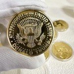 Trump 6 Pack Donald Trump Fighting for America Gold Coin Collectible Gift - Trump Coin with Protective Case, Gold Plated Coin, Trump Gifts