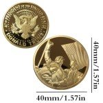 Trump 6 Pack Donald Trump Fighting for America Gold Coin Collectible Gift - Trump Coin with Protective Case, Gold Plated Coin, Trump Gifts